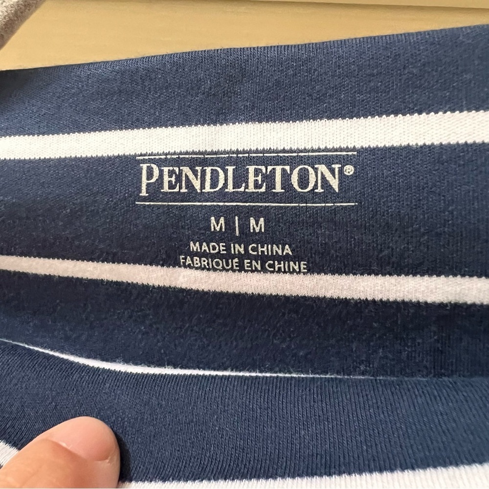Pendleton Marseille Stripe Women's three quarter shirt, envelope neck, size M - Picture 4 of 10